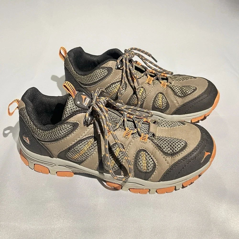 Pacific Mountain Crestone Men's Hiking Shoes US 6 Brown Black Orange PM005501231
